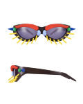 Toy Glasses Model 1. Dark brown with coloured pins