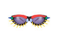 Toy Glasses Model 1. Dark brown with coloured pins