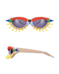 Toy Glasses Model 1. Light brown with coloured pins