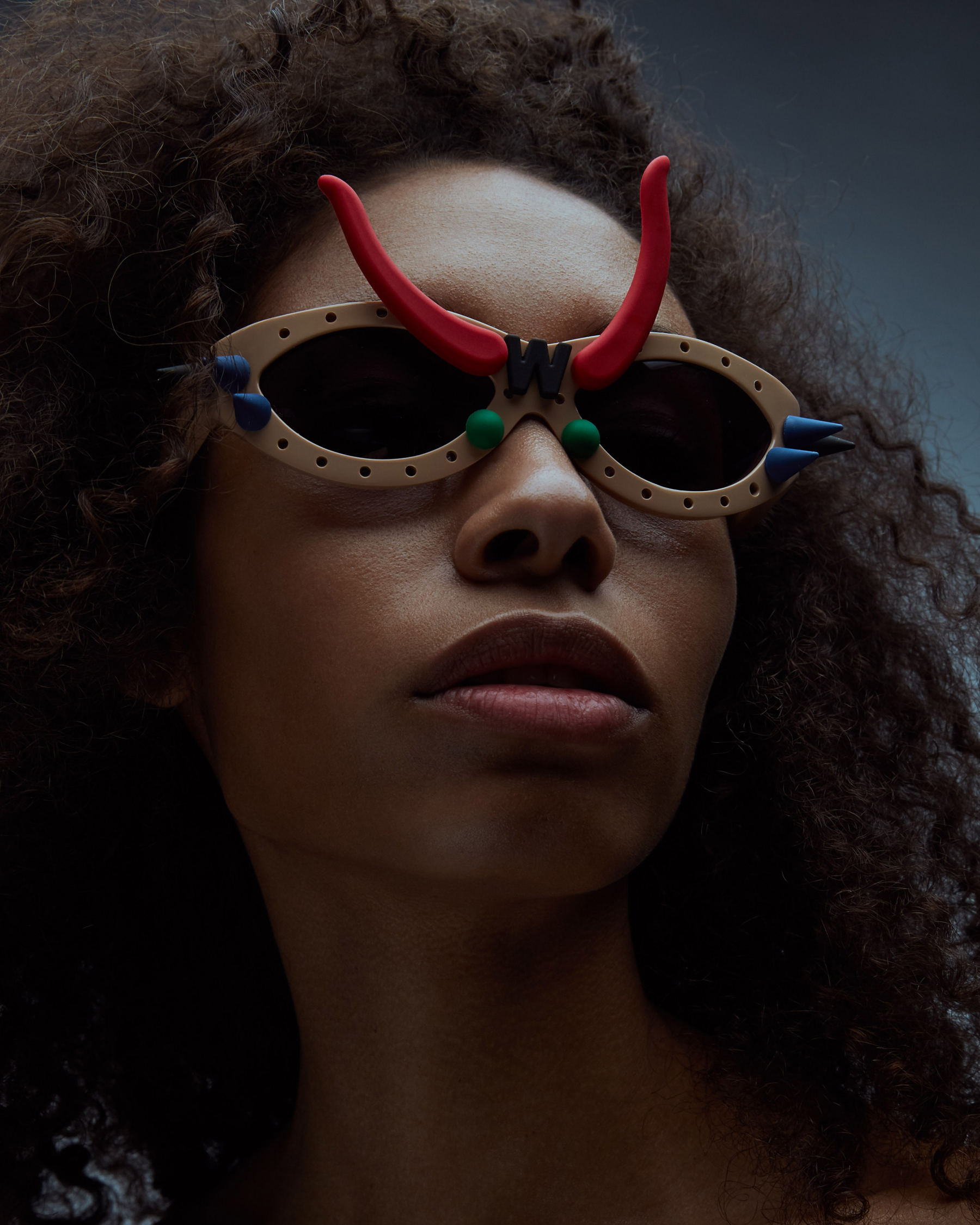 FAKBYFAK x Walter Van Beirendonck  Toy Glasses Model 1. Light brown with coloured pins Code: FBF-09-01-03