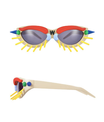 Toy Glasses Model 1. Skin tone with coloured pins