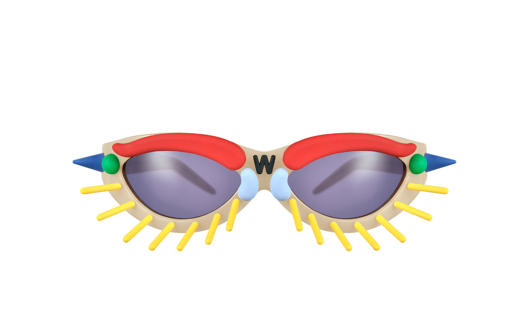 FAKBYFAK x Walter Van Beirendonck  Toy Glasses Model 1. Skin tone with coloured pins Code: FBF-09-01-04