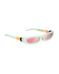 SHARP. Sunglasses. Glossy Mint & Mirrored Pink