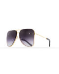Dark grey gradient aviator Model 1. Golden metal frame