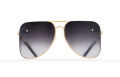 Dark grey gradient aviator Model 1. Golden metal frame