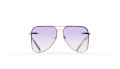 Lilac gradient aviator Model 1. Golden metal frame
