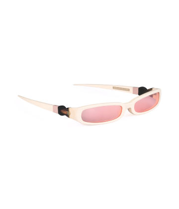 GRACE. Sunglasses. Glossy Ivory & Pink