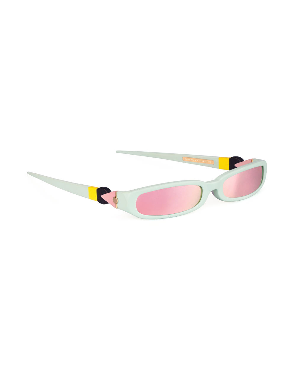 GRACE. Sunglasses. Matte Mint &amp; Mirrored Pink