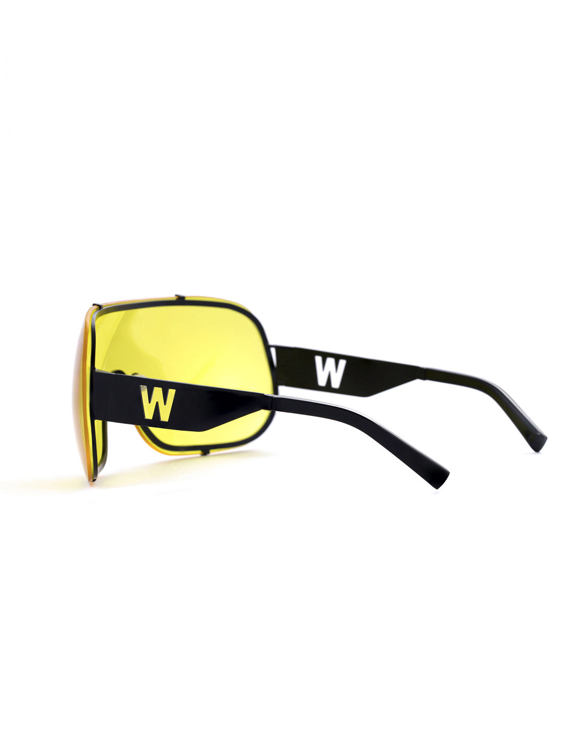 FAKBYFAK x Walter Van Beirendonck  BlitZ Solar Shield Sunglasses. Yellow Code: FBF-23-01-01