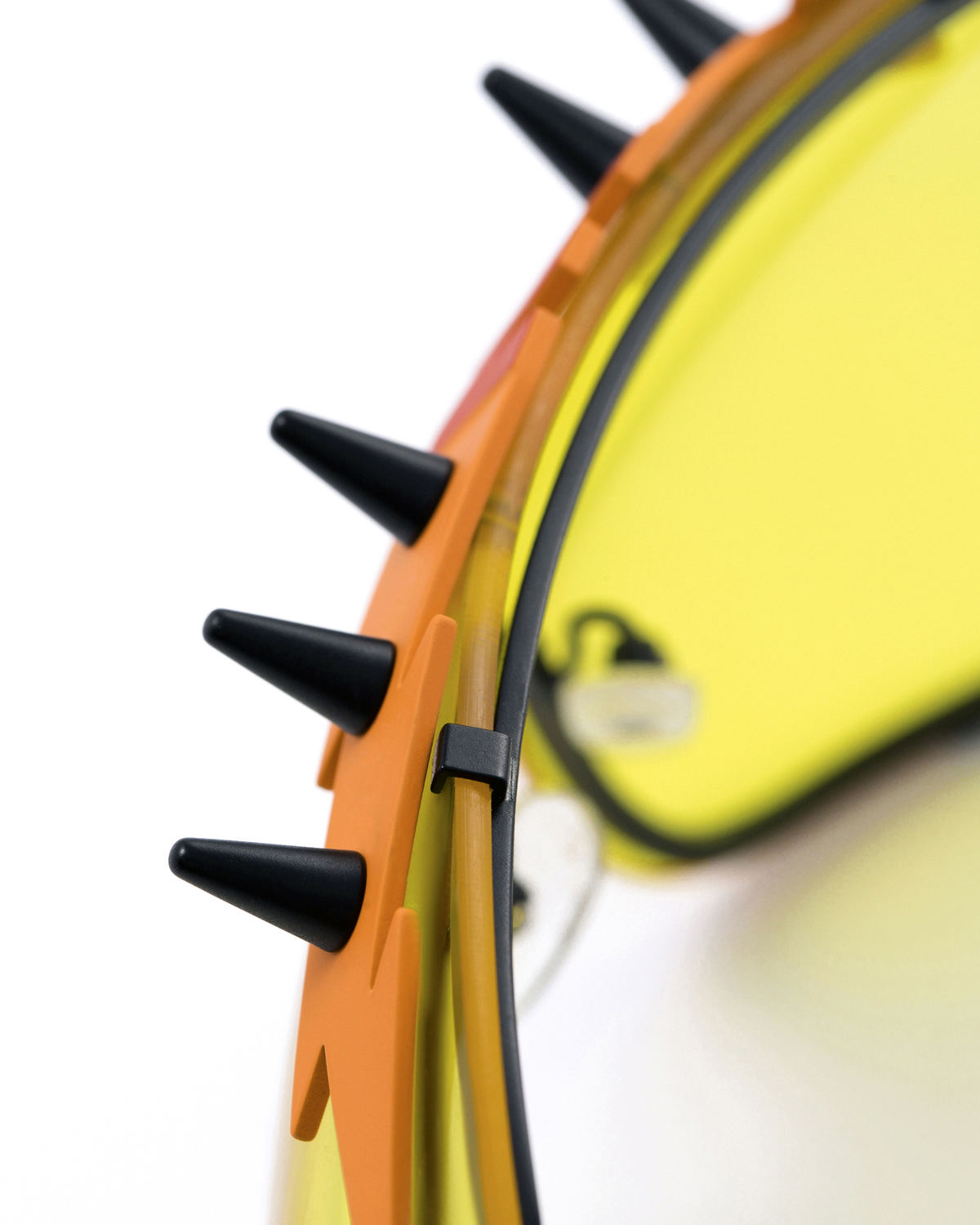 FAKBYFAK x Walter Van Beirendonck  BlitZ Solar Shield Sunglasses. Yellow & Orange Lightning Code: FBF-23-01-03