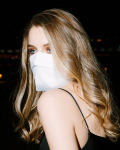 Fashion Face Covering with a Veil, Ear Strap-Free. The FAKOUT. White