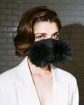 Statement Couture Face Covering-Respirator, Ear Strap-Free. The FAKOUT. Black