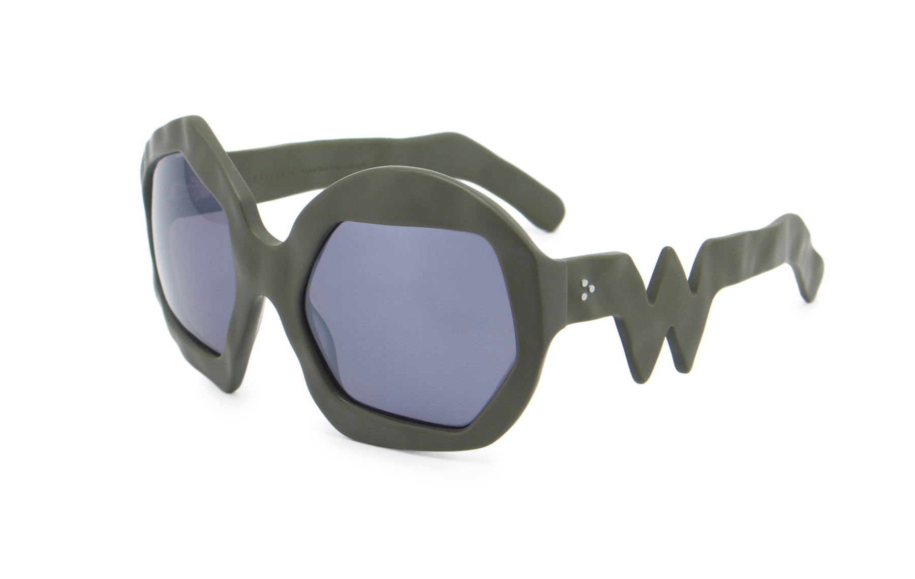 FAKBYFAK x Walter Van Beirendonck  Thunder Sunglasses. Military Green Code: FBF-09-12-04