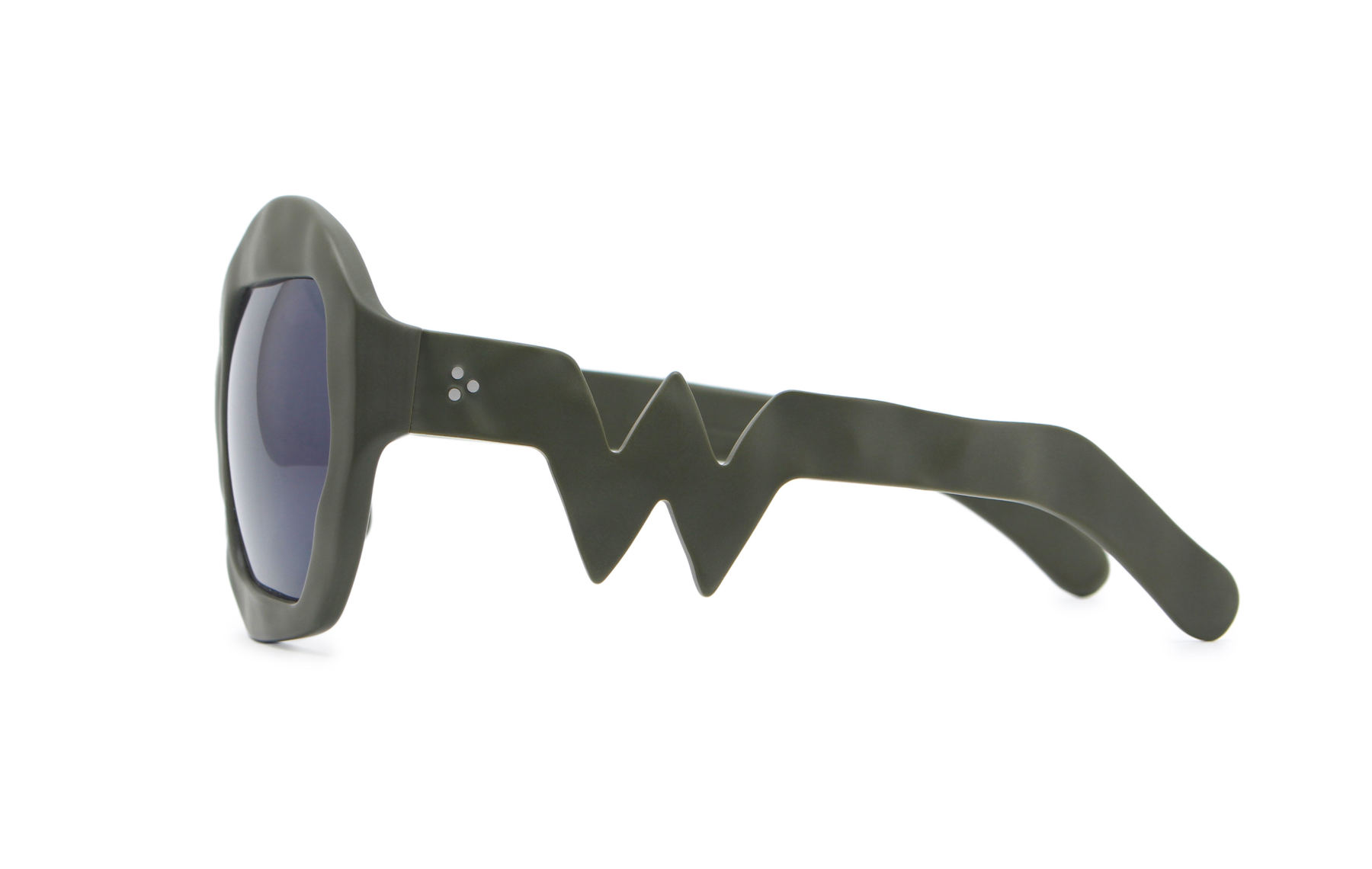 FAKBYFAK x Walter Van Beirendonck  Thunder Sunglasses. Military Green Code: FBF-09-12-04