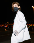 The FAKOUT. Couture Gloves with Ruffled Cuffs, Antibacterial (ATB-UV+). Black & Cappuccino