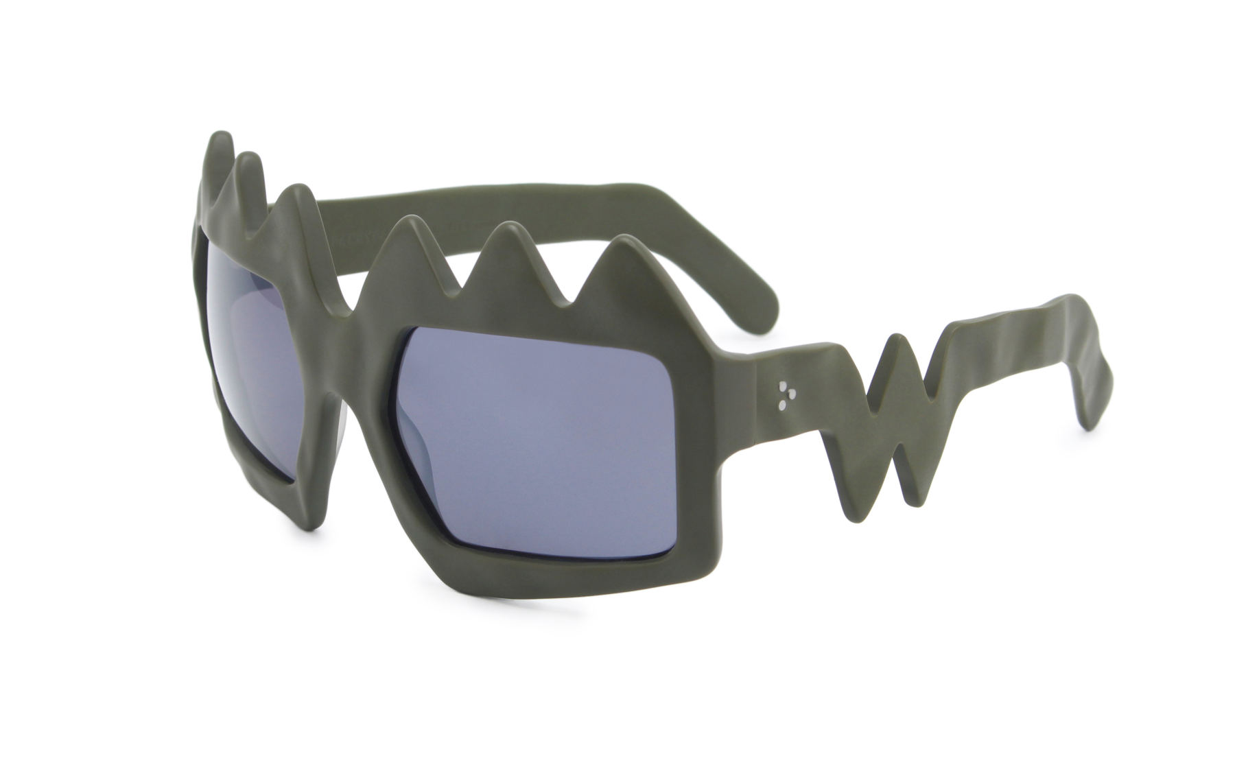 FAKBYFAK x Walter Van Beirendonck  Bliksem Sunglasses. Military Green Code: FBF-09-13-04