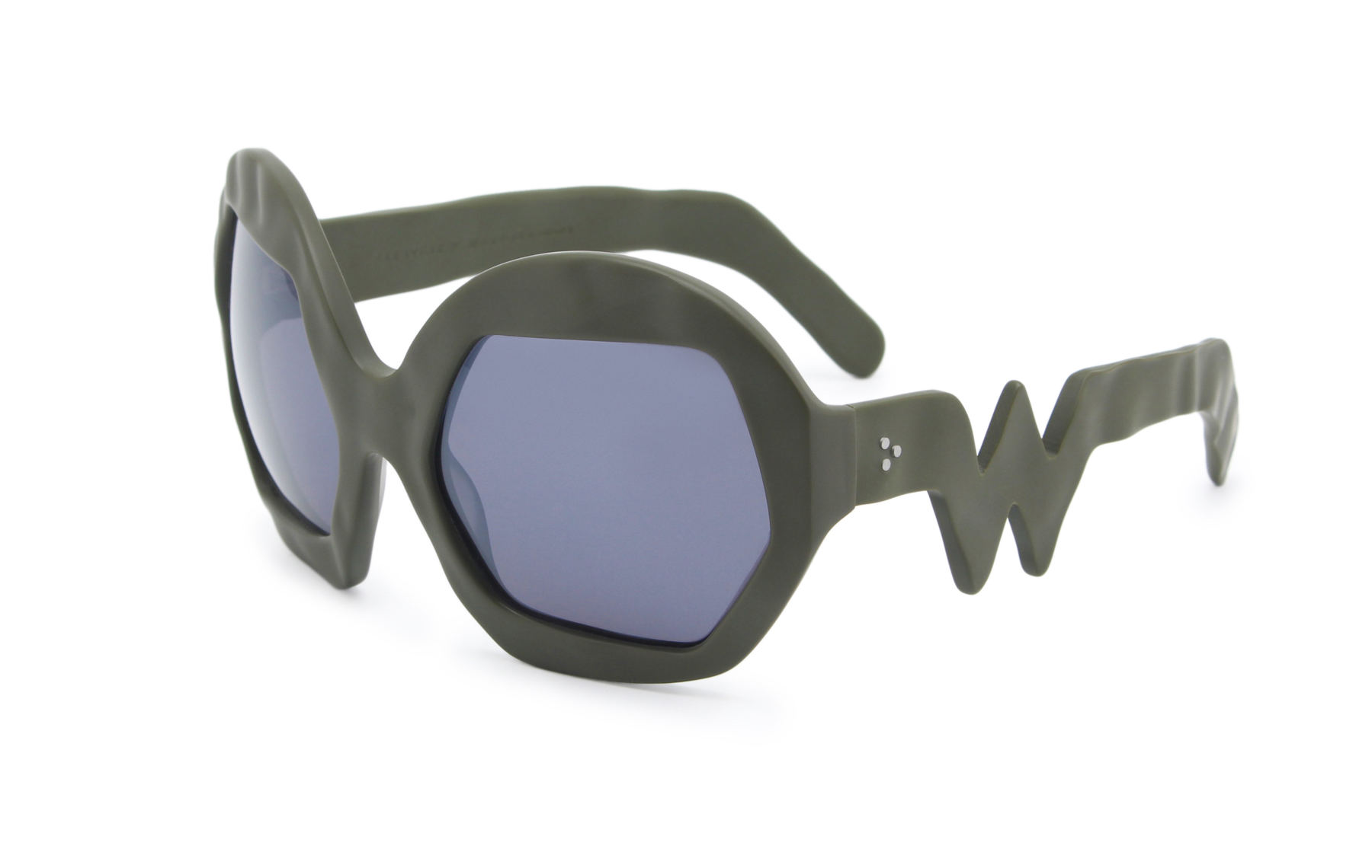 FAKBYFAK x Walter Van Beirendonck  Donder Sunglasses. Military Green Code: FBF-09-14-04