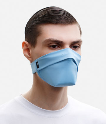 The Vega. Ear Strap-Free High-End Protective Antibacterial (ATB-UV+) Face Mask. Light Blue