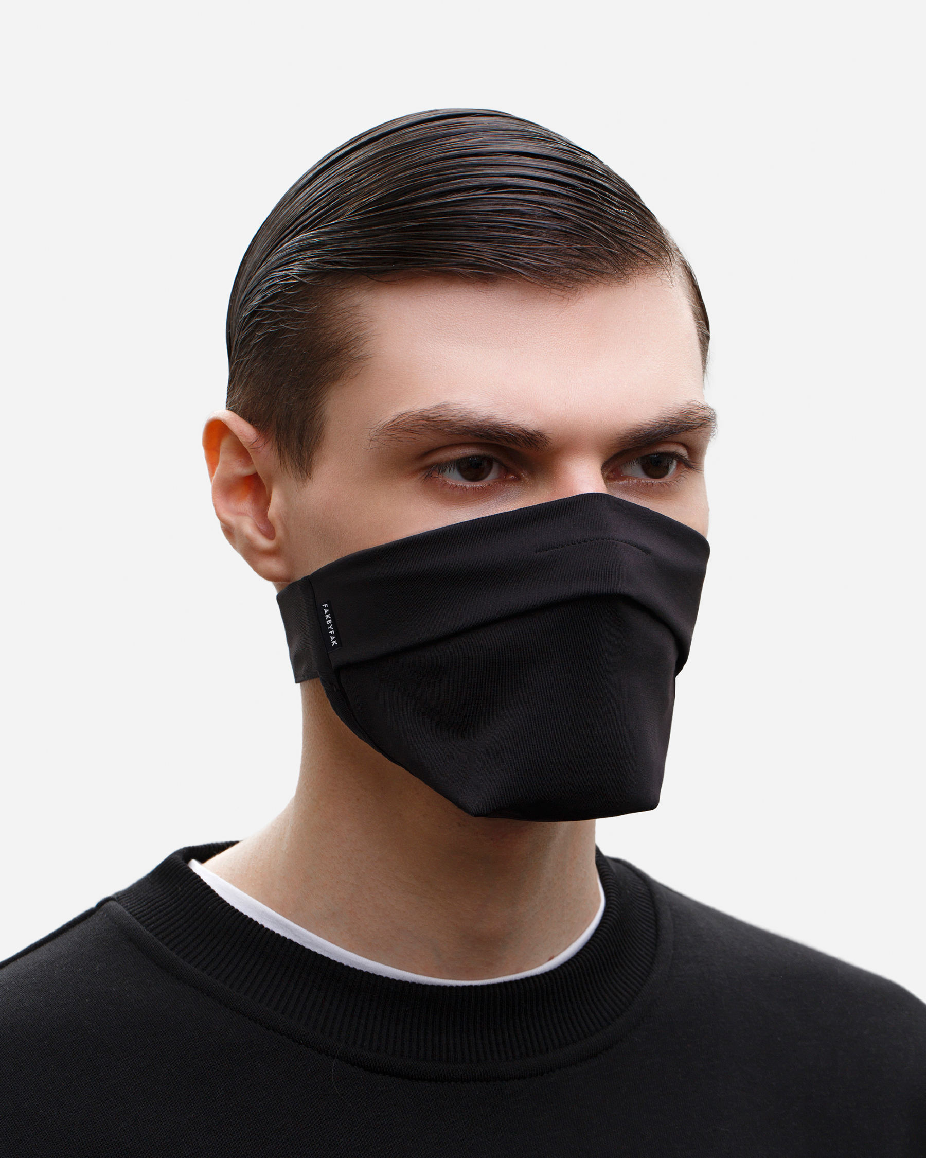 FAKBYFAK  The Vega. Ear Strap-Free High-End Protective Antibacterial (ATB-UV+) Face Mask. Black Code: FBF-42101-71